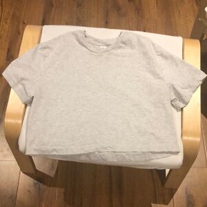 Grey loose crop tee